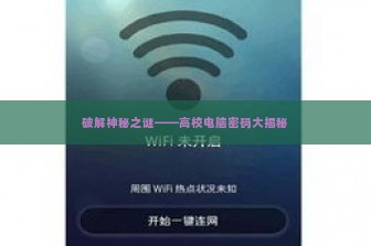 破解神秘之谜——高校电脑密码大揭秘
